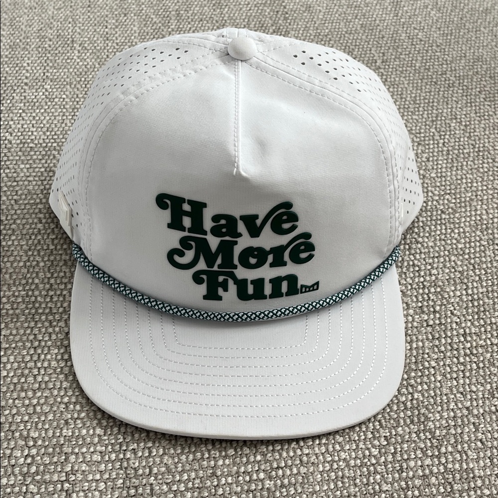 Melin Brand Coronado “Have More Fun” rope hat in EUC